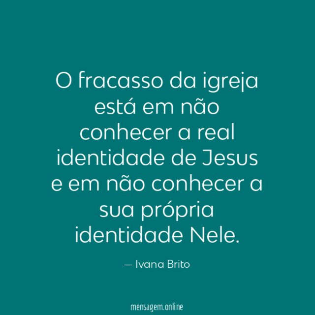 O fracasso da igreja está em não conhecer