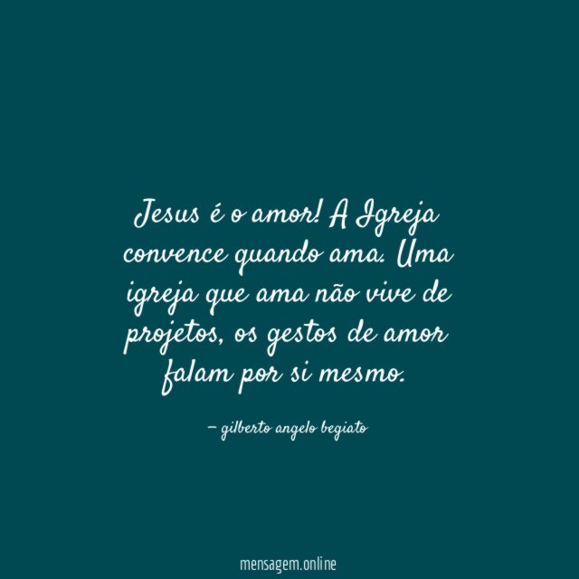 Jesus é o amor