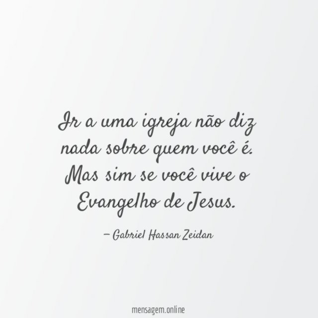 Ir a uma igreja não diz nada sobre quem você é