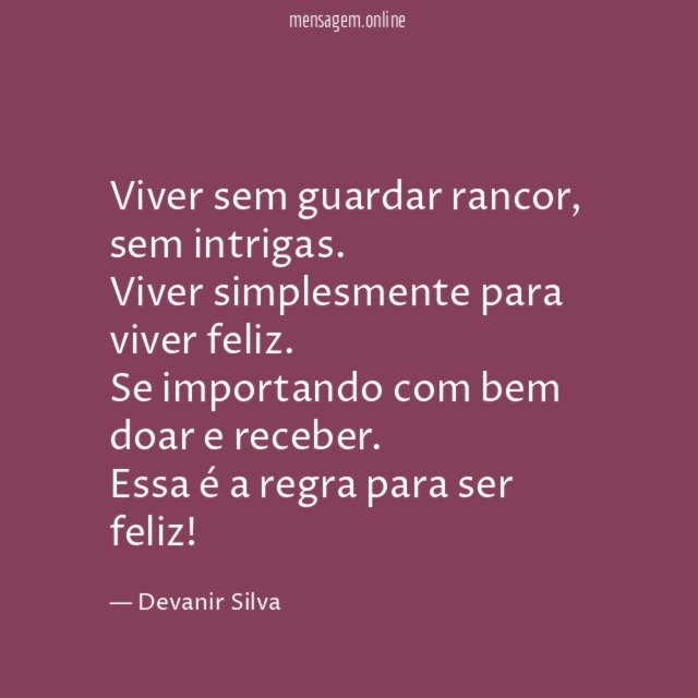 Viver sem guardar rancor