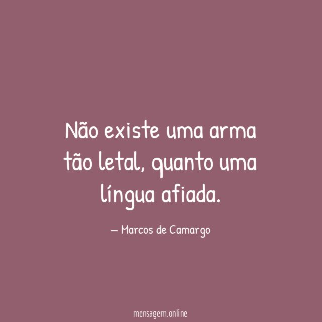 Não existe uma arma tão letal