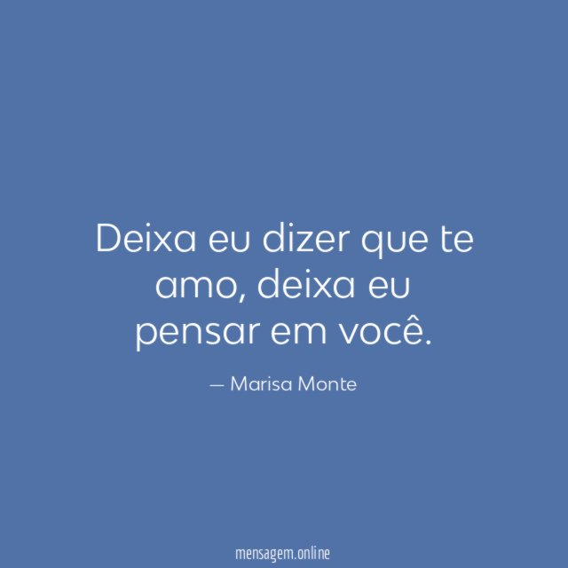 Deixa eu dizer que te amo