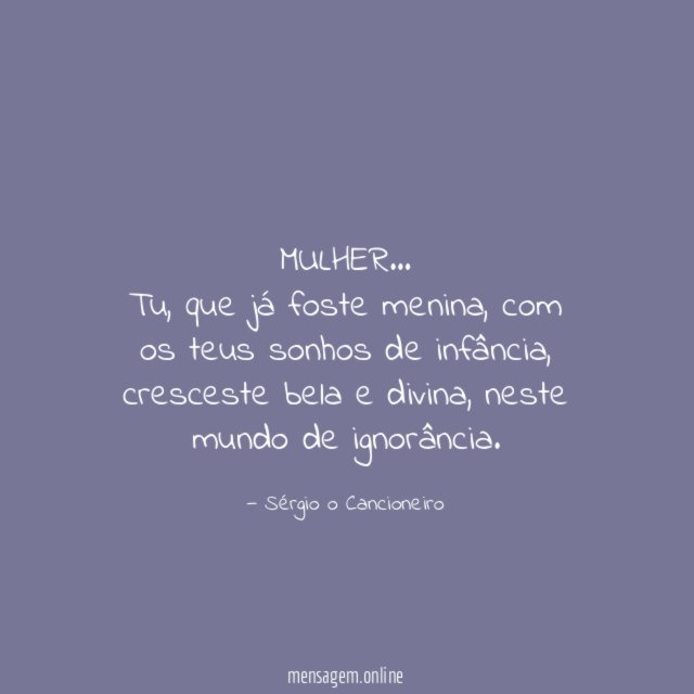 MULHER…
