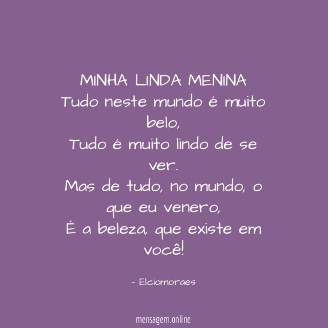 MINHA LINDA MENINA