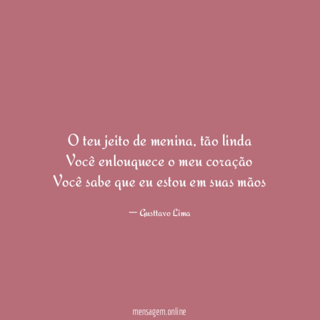 O teu jeito de menina