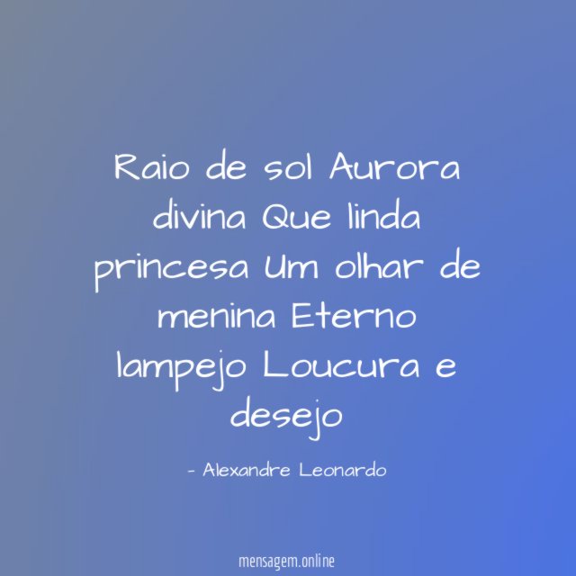 Raio de sol Aurora divina Que linda princesa
