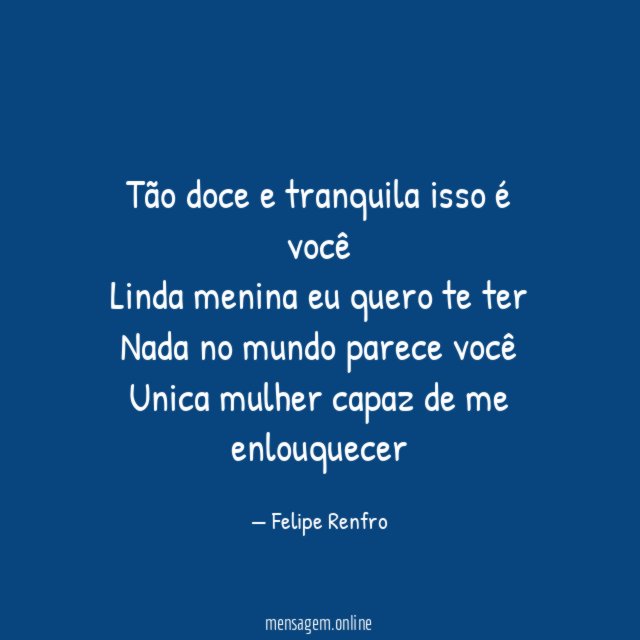 Tão doce e tranquila isso é você Linda menina