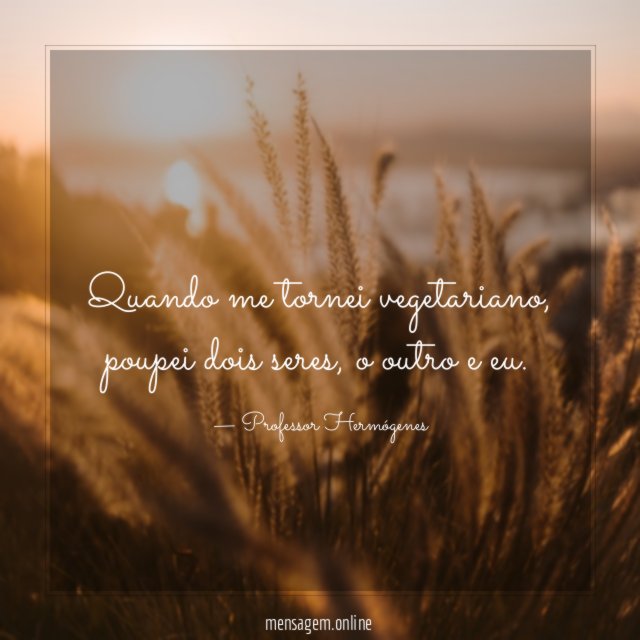 Quando me tornei vegetariano