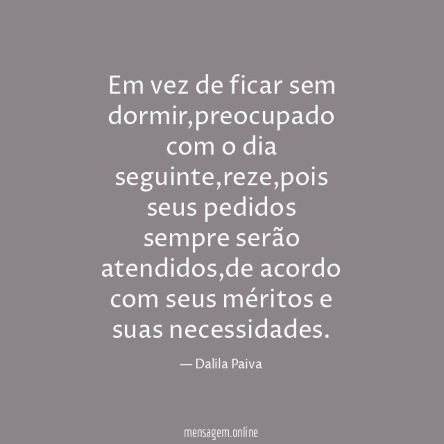 Em vez de ficar sem dormir