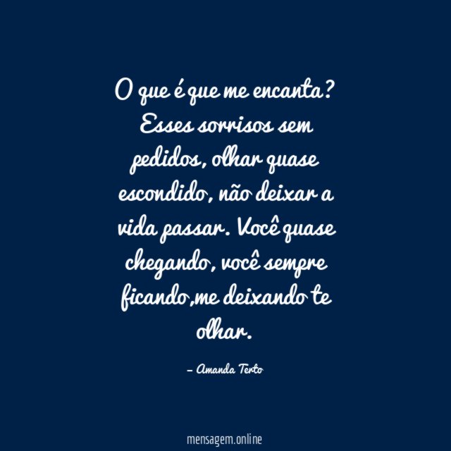 O que é que me encanta