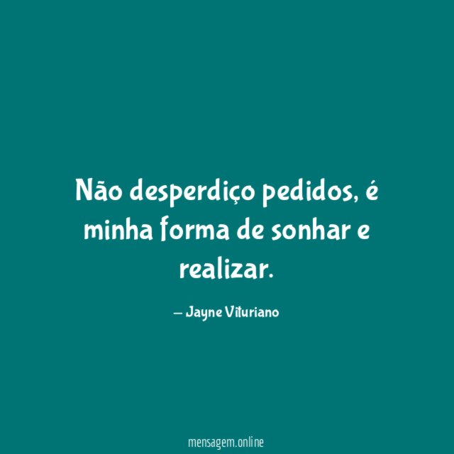 Não desperdiço pedidos