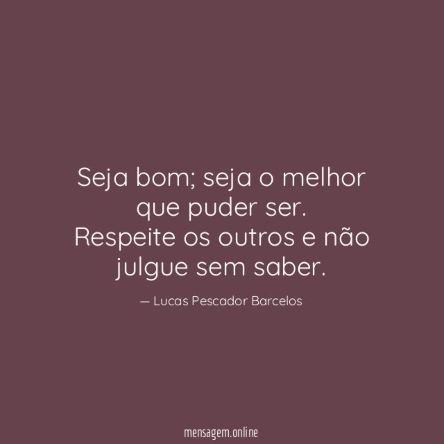Seja bom
