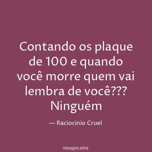Contando os plaque de 100 e quando você
