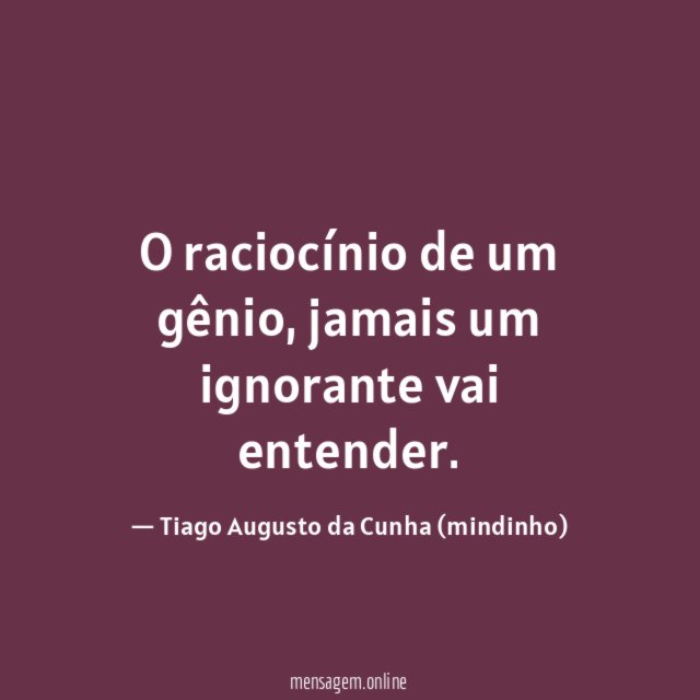 O raciocínio de um gênio