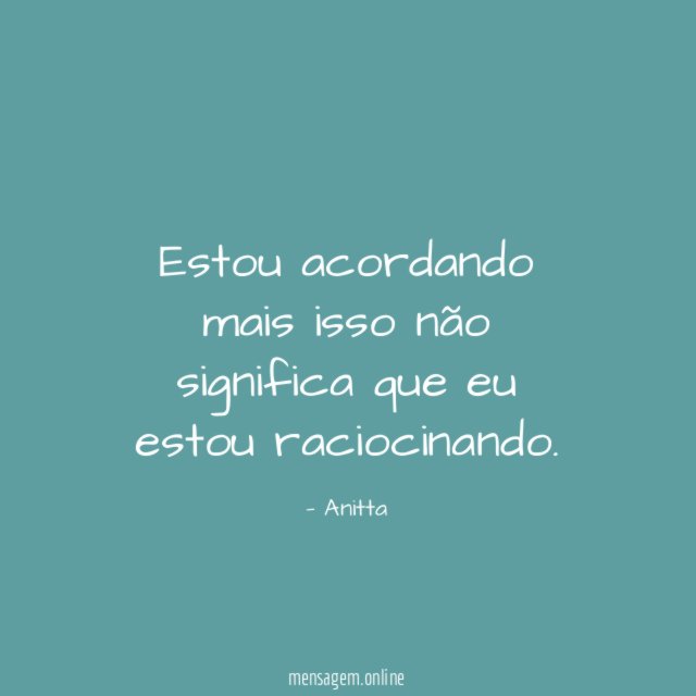 Estou acordando mais isso não significa que eu estou raciocinando