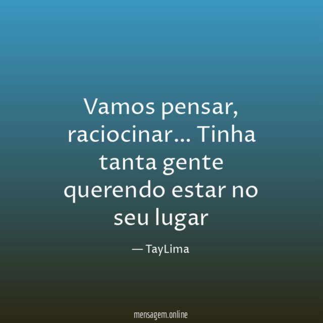Vamos pensar