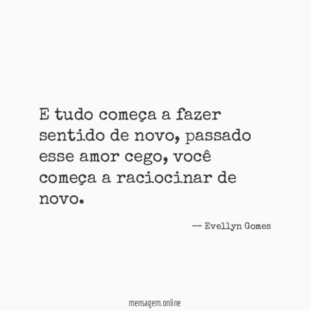 E tudo começa a fazer sentido de novo