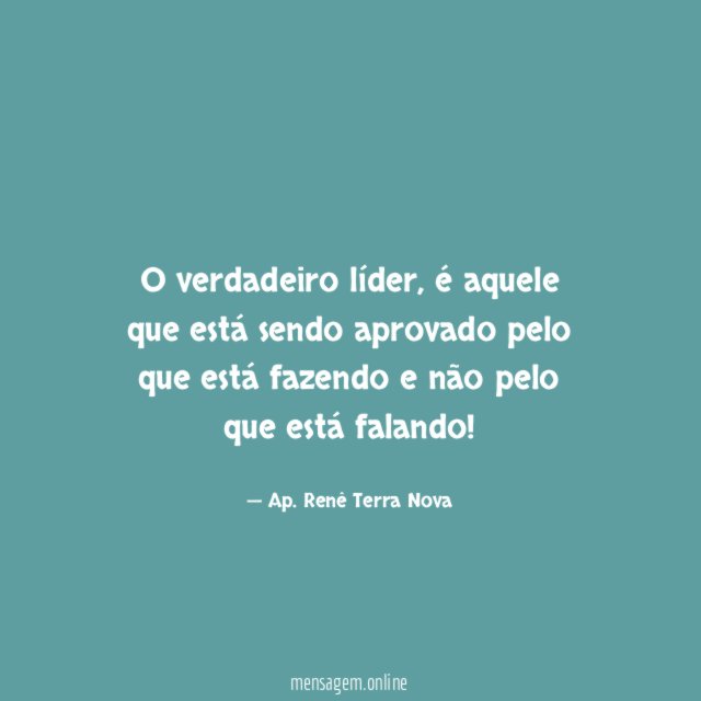 O verdadeiro líder