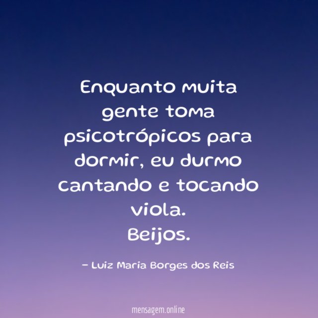 Enquanto muita gente toma psicotrópicos para dormir