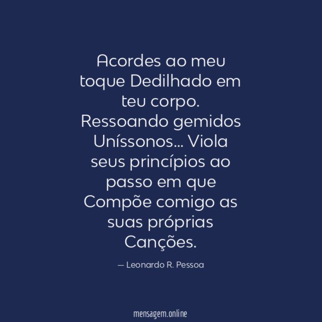 Acordes ao meu toque Dedilhado em teu corpo