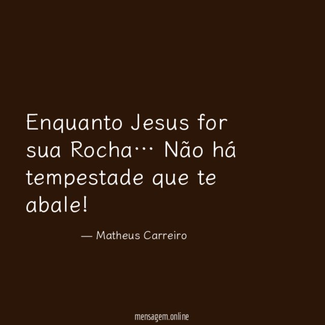 Enquanto Jesus for sua Rocha