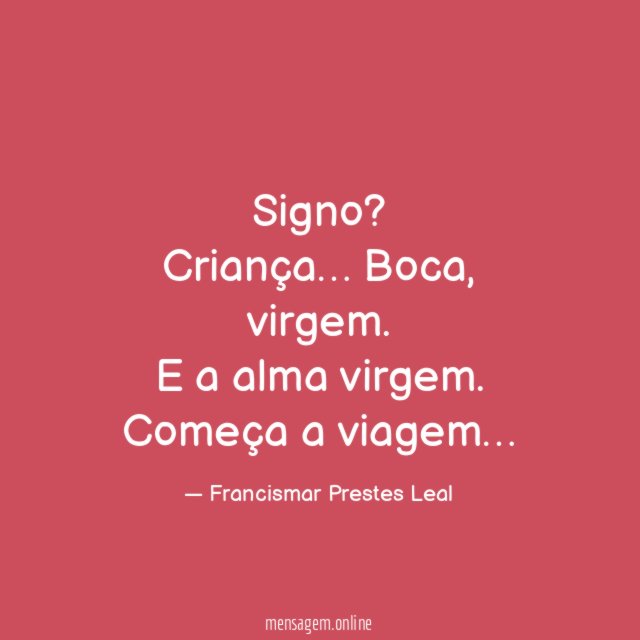Signo? Criança…