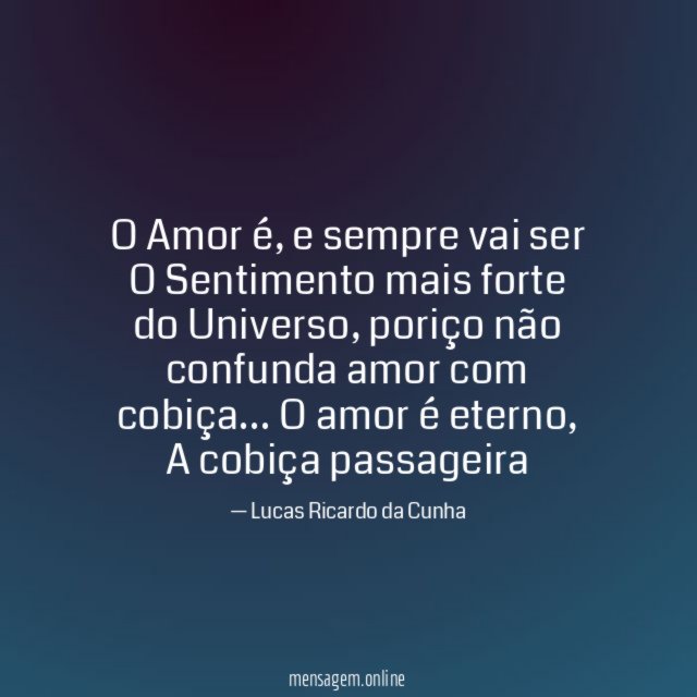 O Amor é