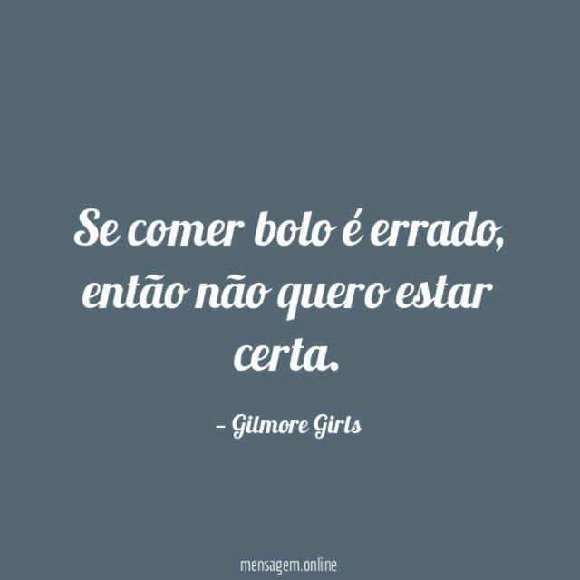 Se comer bolo é errado