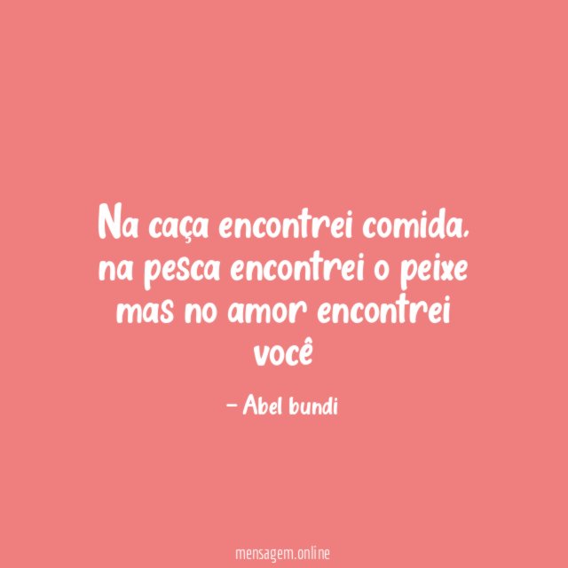 Na caça encontrei comida