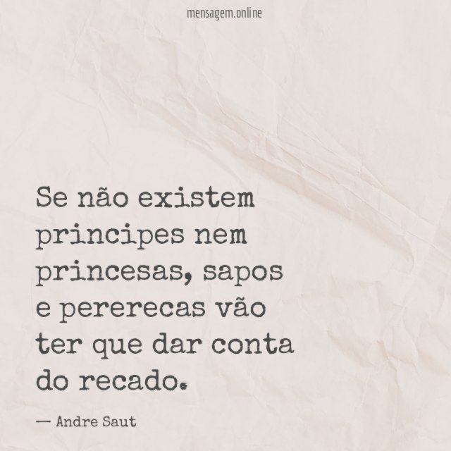 Se não existem principes nem princesas