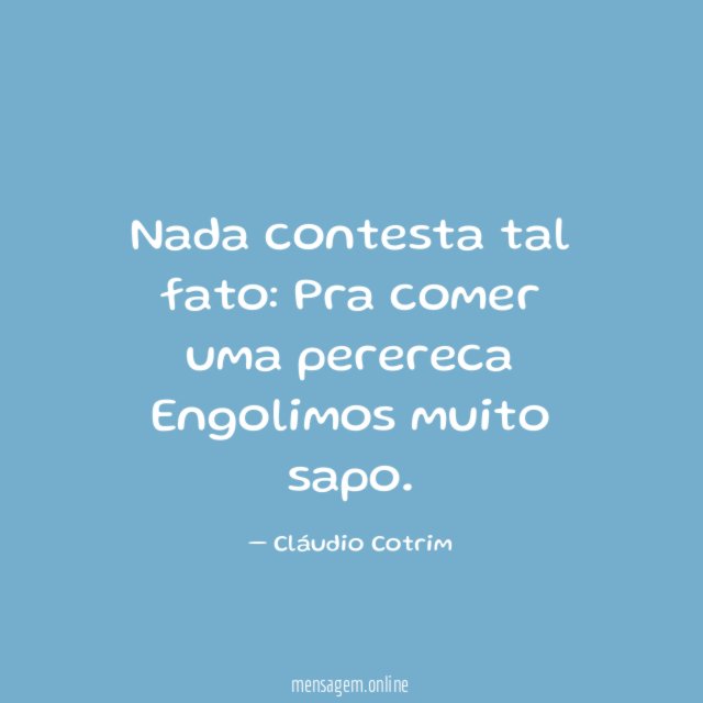 Nada contesta tal fato