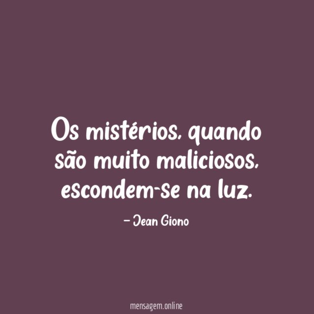 Os mistérios