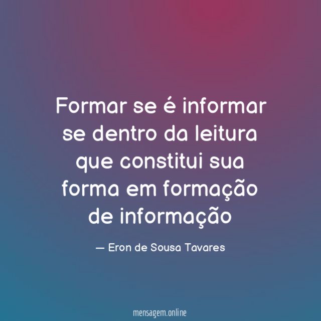 Formar se é informar se dentro da leitura