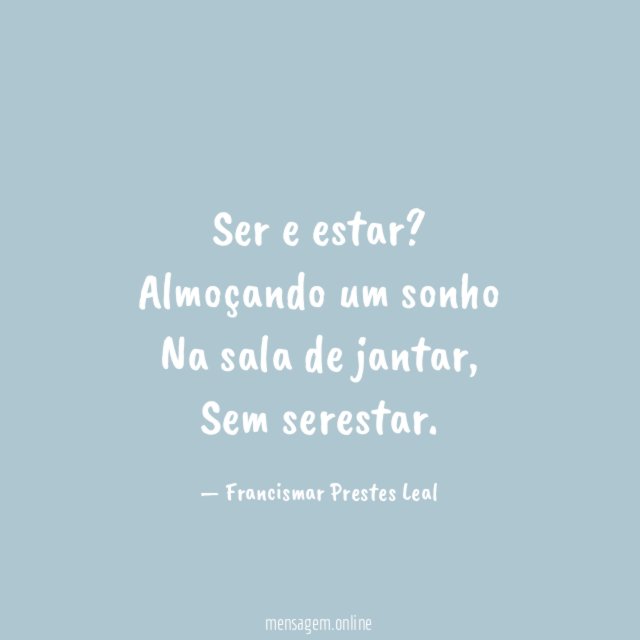 Ser e estar?