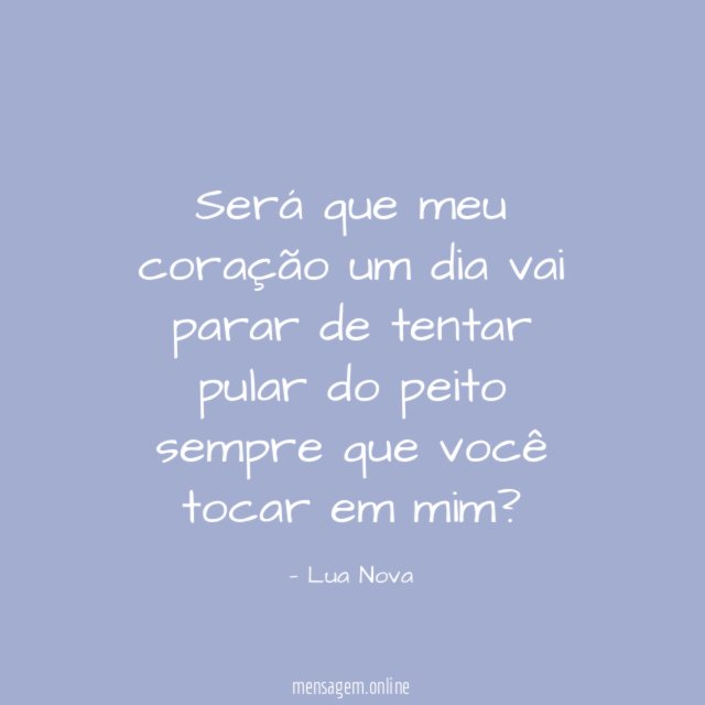 Será que meu coração um dia vai parar