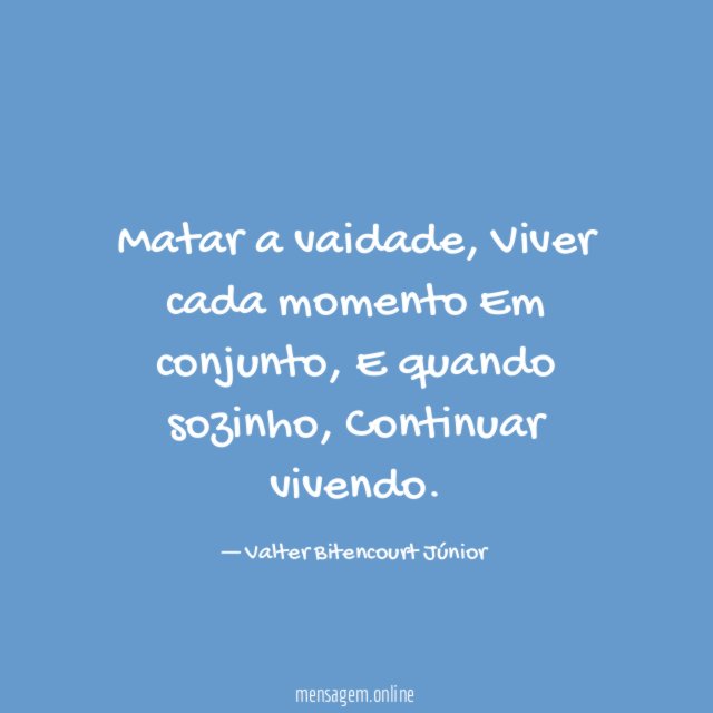 Matar a vaidade