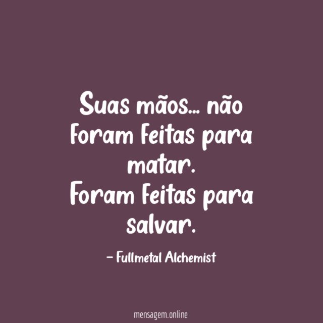Suas mãos