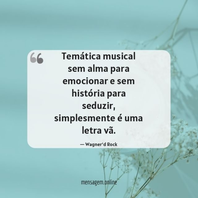 Temática musical sem alma para emocionar e sem