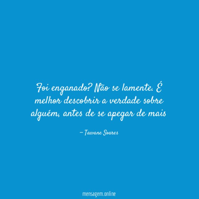Foi enganado