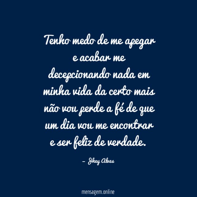 Tenho medo de me apegar e acabar me