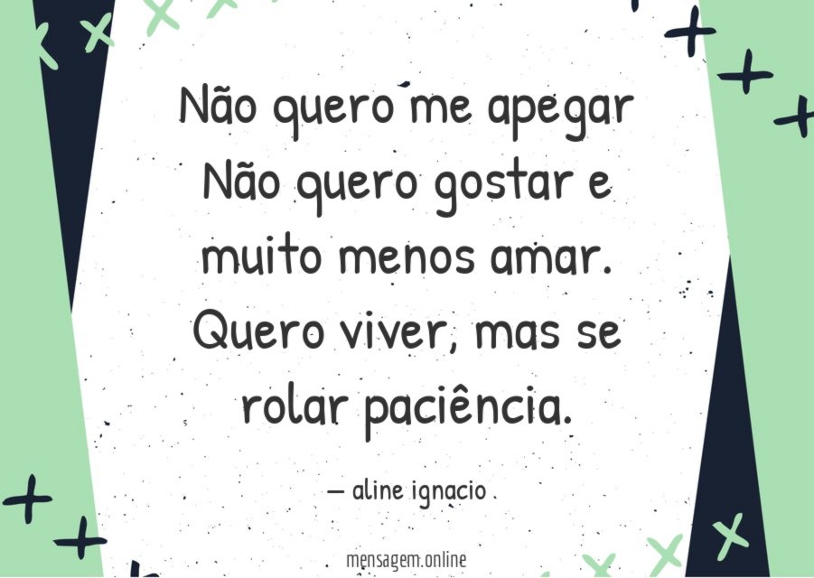 Não quero me apegar Não quero gostar e muito