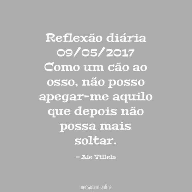 Reflexão diária 09/05/2017