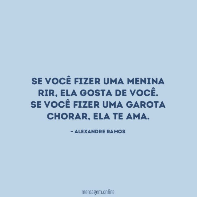 Se você fizer uma menina rir