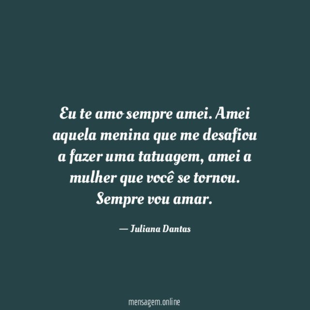 Eu te amo sempre amei