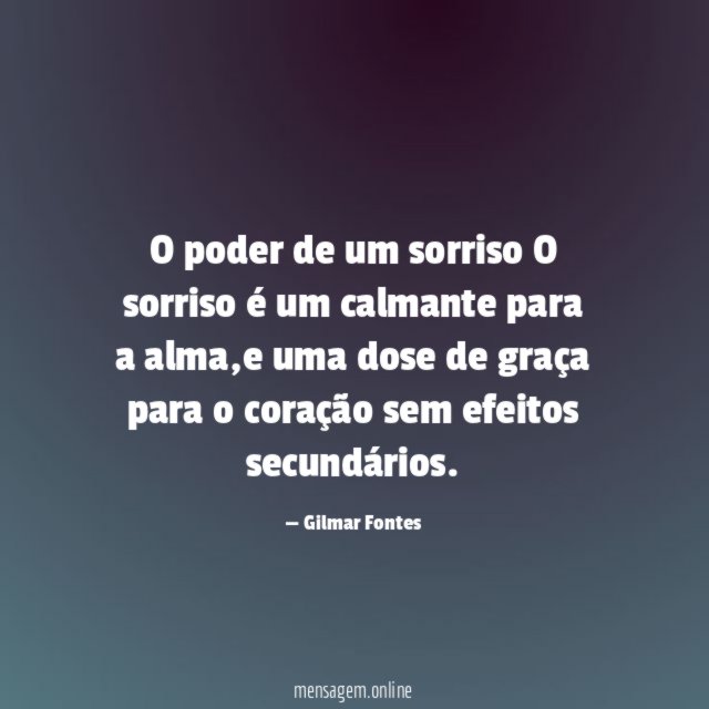 O poder de um sorriso
