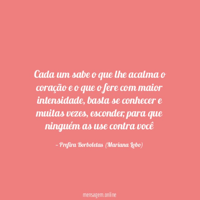 Cada um sabe o que lhe acalma