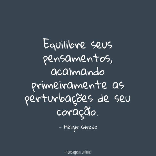 Equilibre seus pensamentos