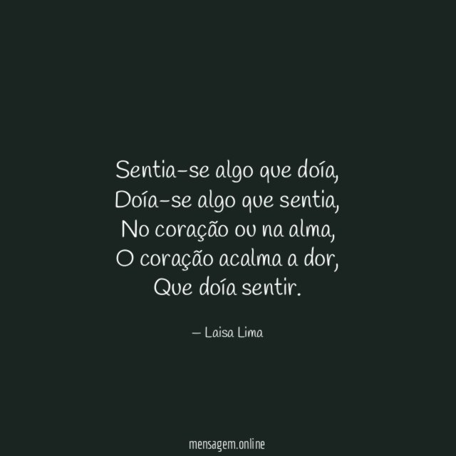Sentia-se algo que doía