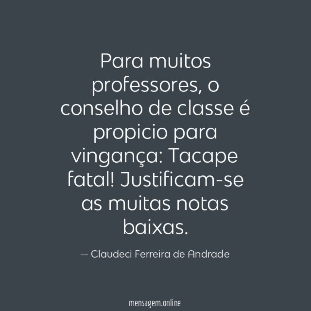 Para muitos professores