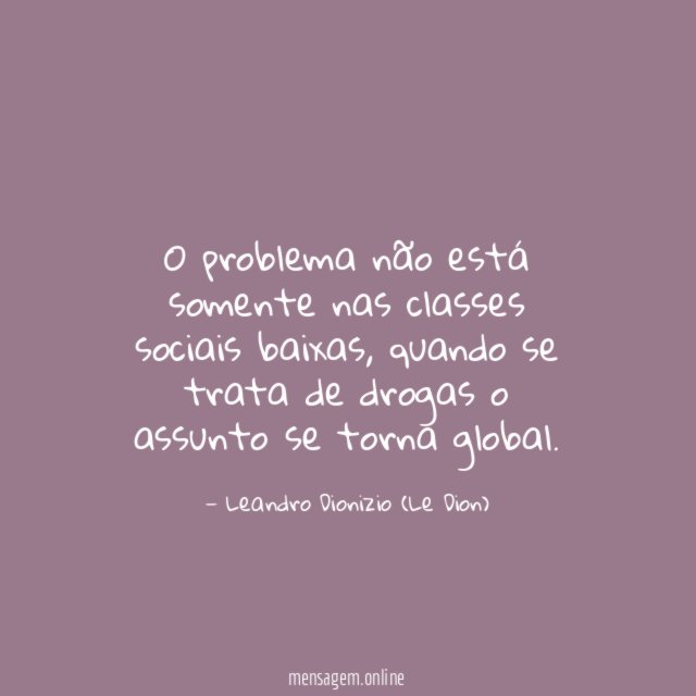 O problema não está somente nas classes sociais baixas